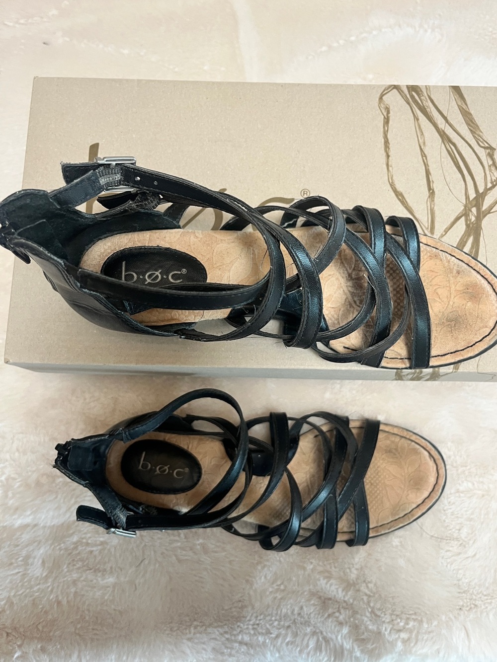 B•O•C Born Mimi Black sandals  Sz: 8